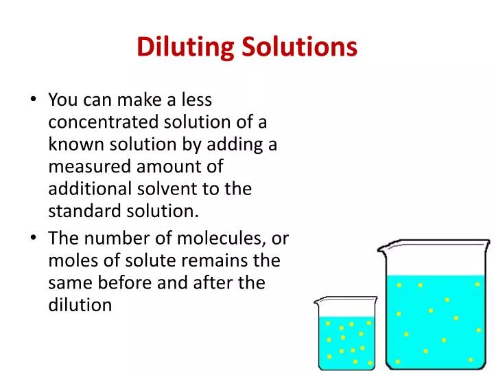 diluting solutions