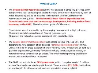 What is CBRA?