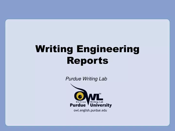 writing engineering reports