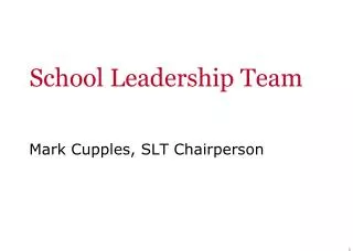 school leadership team