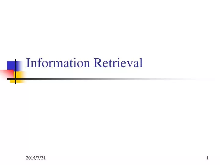 information retrieval