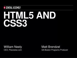 Html5 and css3