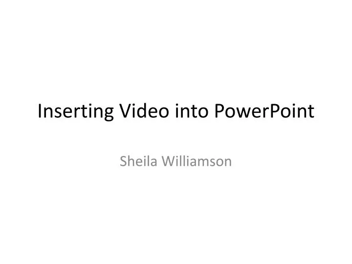 inserting video into powerpoint