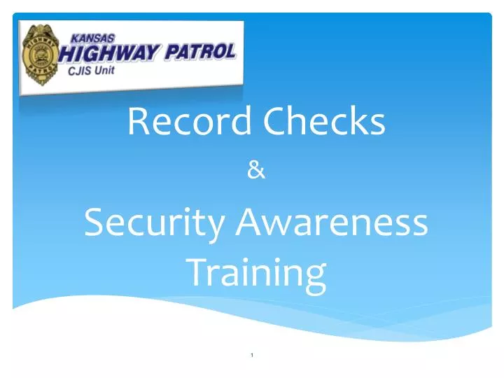 record checks security awareness training