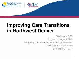 Improving Care Transitions in Northwest Denver