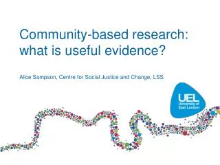 Community-based research: what is useful evidence?