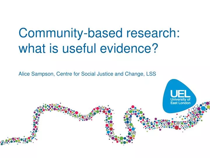 community based research what is useful evidence