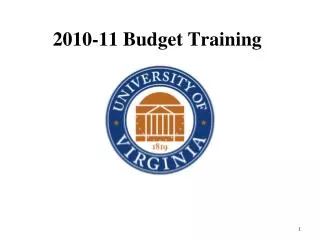 2010 11 budget training