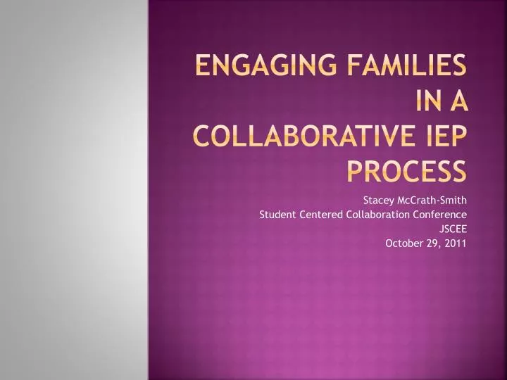 engaging families in a collaborative iep process