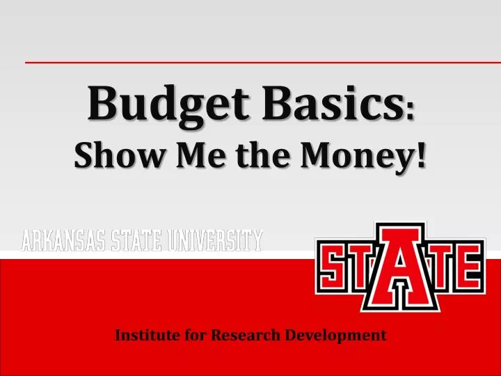 budget basics show me the money