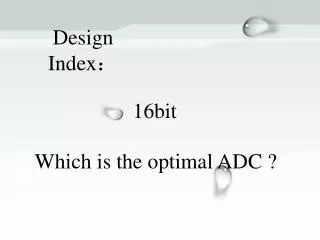 Design Index ?