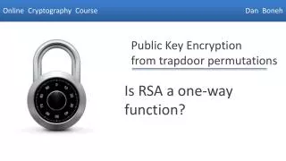 is rsa a one way function