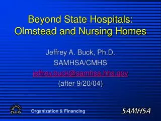 Beyond State Hospitals: Olmstead and Nursing Homes