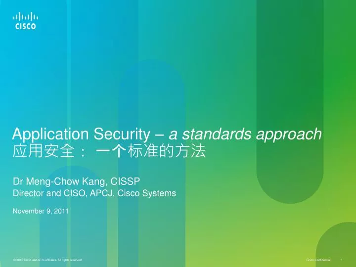 application security a standards approach