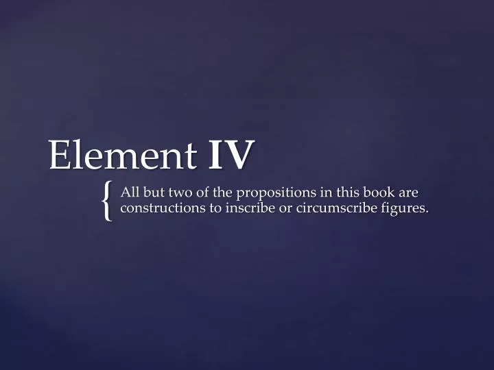 element iv