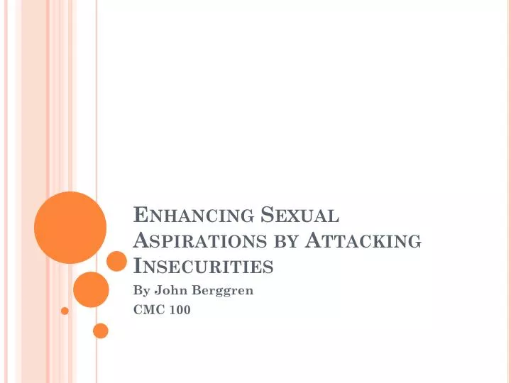 enhancing sexual aspirations by attacking insecurities