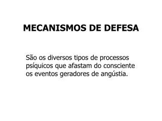 mecanismos de defesa
