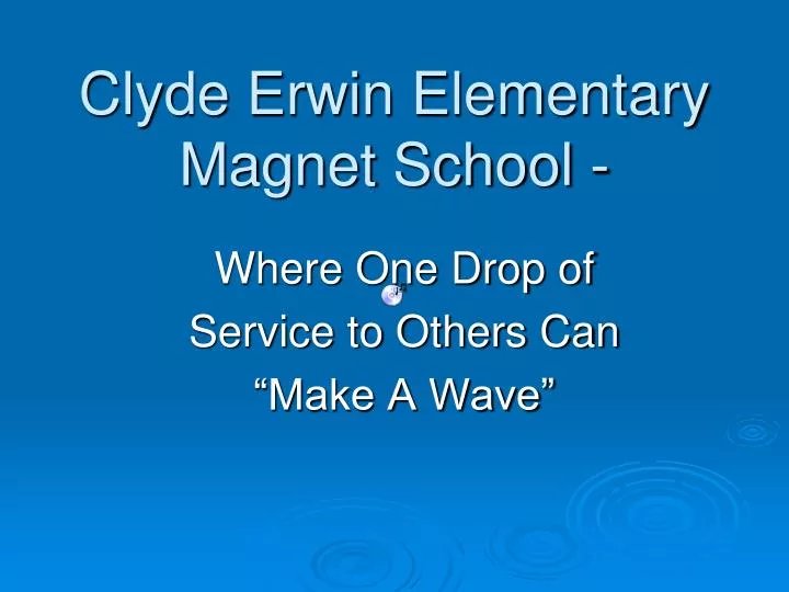 clyde erwin elementary magnet school