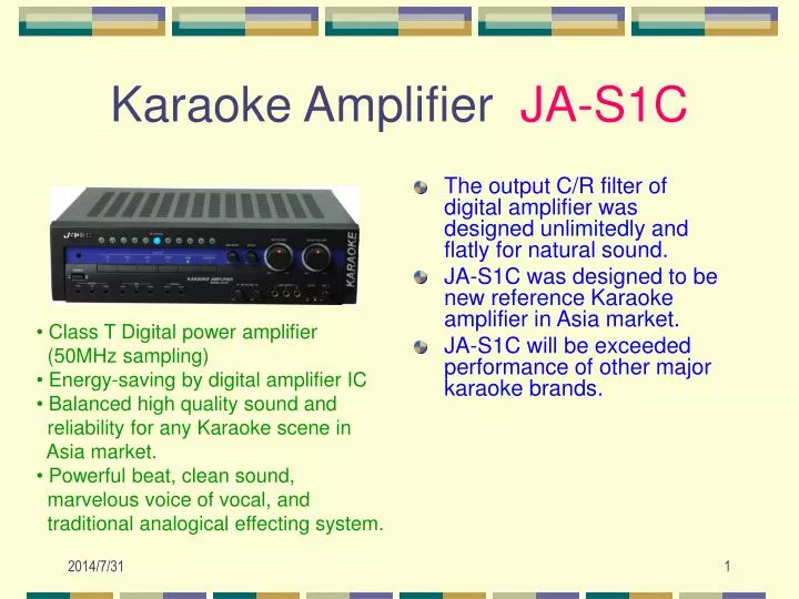 karaoke amplifier ja s1c