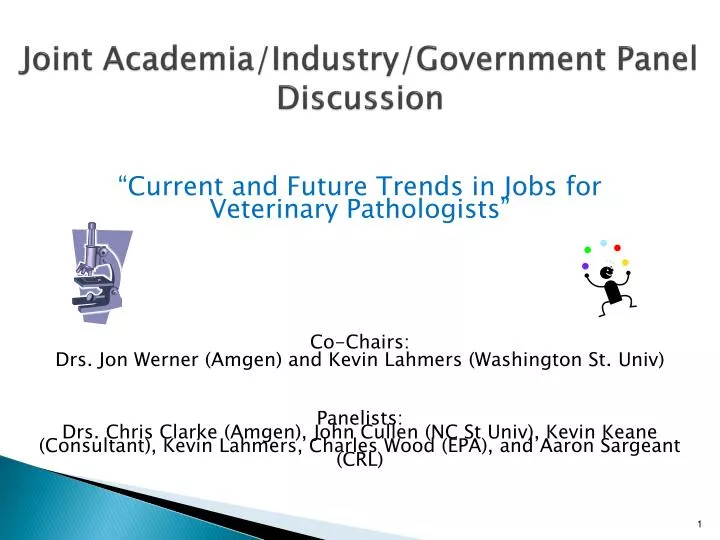 joint academia industry government panel discussion