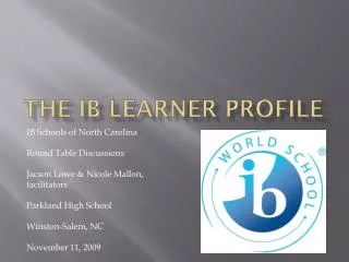 The IB Learner profile