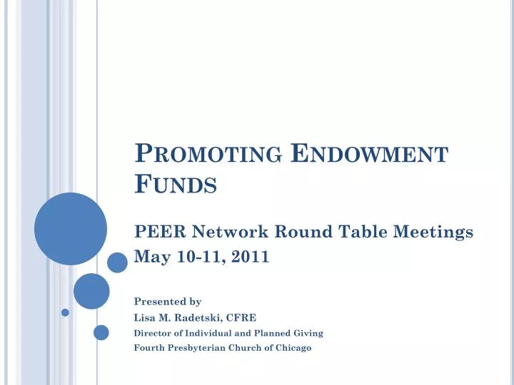 promoting endowment funds
