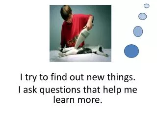 I try to find out new things. I ask questions that help me learn more.