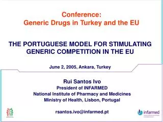 Conference: Generic Drugs in Turkey and the EU