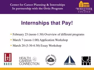 Internships that Pay!