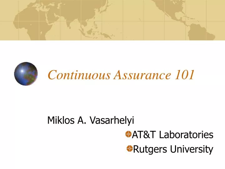 continuous assurance 101