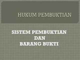 hukum pembuktian