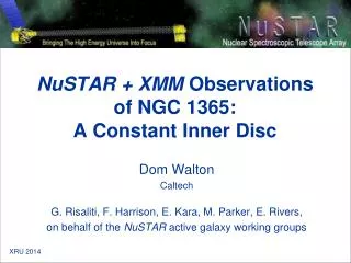 NuSTAR + XMM Observations of NGC 1365 : A Constant Inner Disc