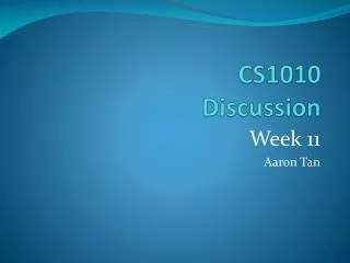 CS1010 Discussion