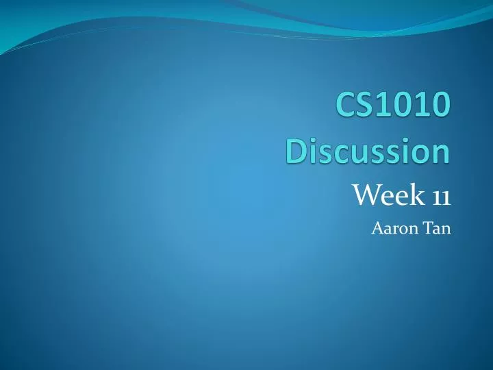 cs1010 discussion