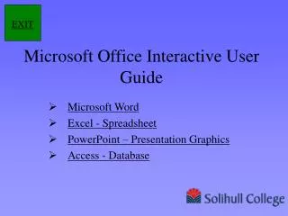 Microsoft Office Interactive User Guide