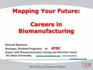 Mapping Your Future: Careers in Biomanufacturing