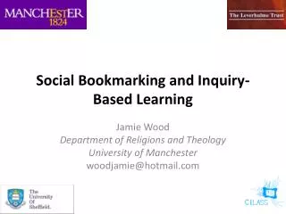 Social Bookmarking and Inquiry-Based L earning