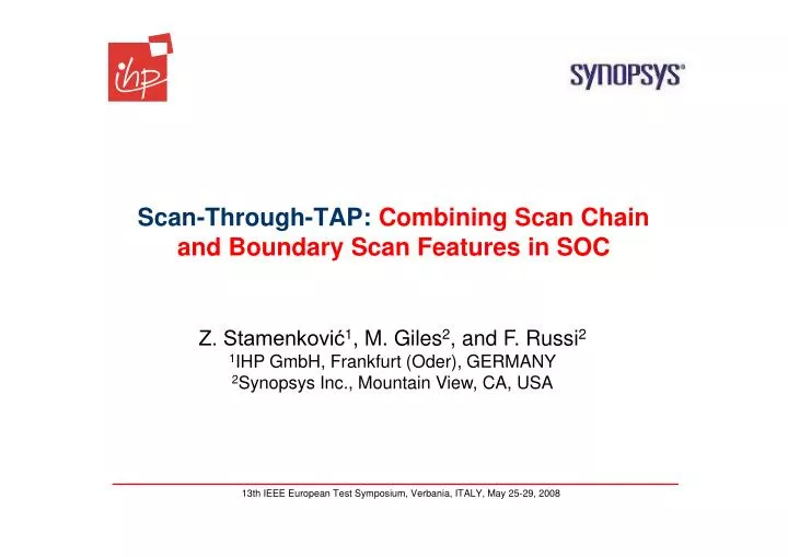 scan through tap combining scan chain and boundary scan features in soc