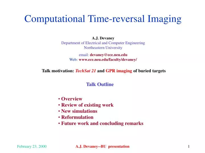 computational time reversal imaging