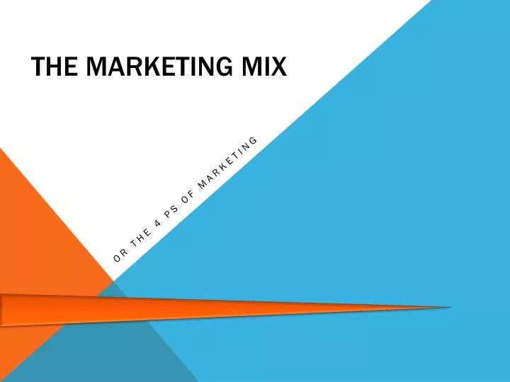 the marketing mix