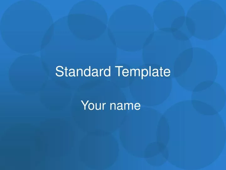 standard template