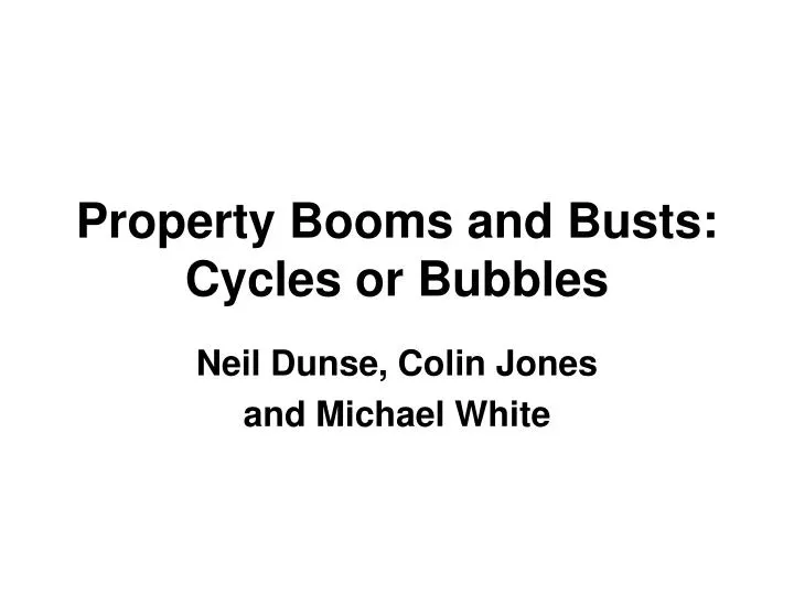 property booms and busts cycles or bubbles