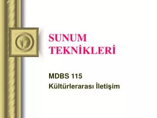 sunum tekn kler