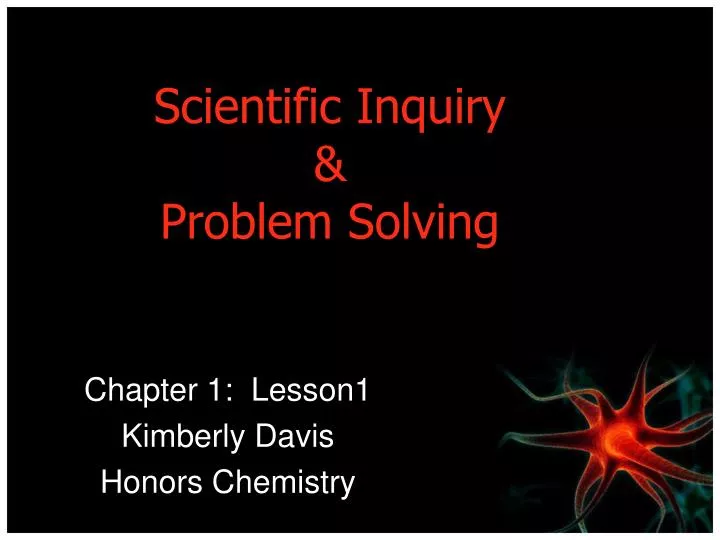 scientific inquiry problem solving
