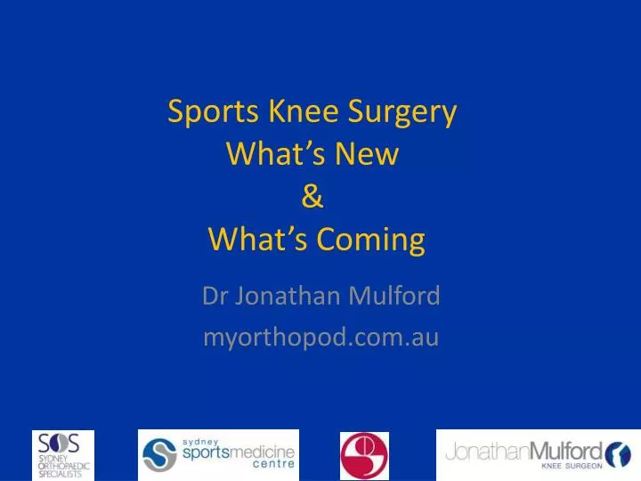 sports knee surgery what s new what s coming