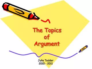 The Topics of Argument