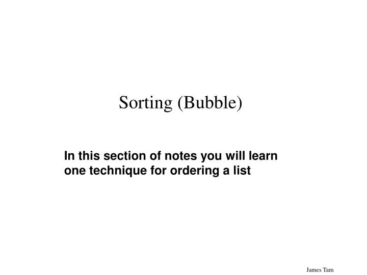 sorting bubble