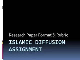 Islamic Diffusion Assignment