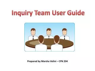 Inquiry Team User Guide