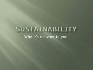 sustainability